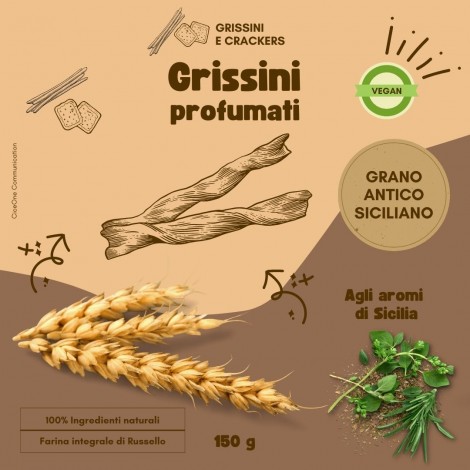Grissini flavored with Sicilian aromas